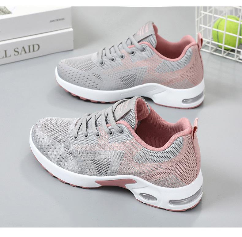 Women's Air Cushion Lace-up Running Shoes - Spring Arrival, Plus Size, Soft Sole, Breathable, Casual Sports Footwear