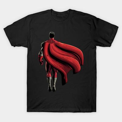 T-shirt Homme Noir Imprimé Invincible | Omni-Man Impression sur Papier de Transfert Sans Découpe T-shirt en Coton