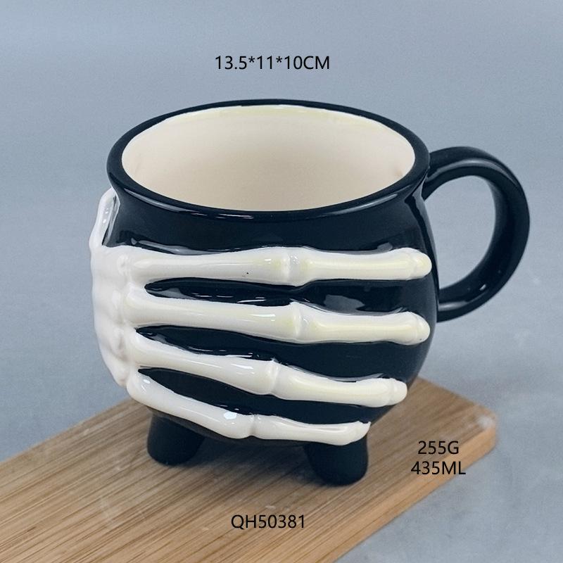 Cute Pumpkin Cup Ins Ghost Festival Zombie Cup Orange Mug Coffee Cup Personalized Ceramic Set