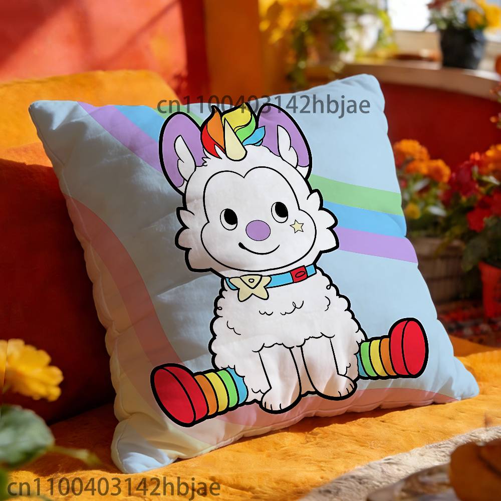 R-Rainbow B-Brite Throw Pillow Case For 45x45cm 55x55cm 30x30cm Square Car Pillowcase Home Bedchamber Decor Gift
