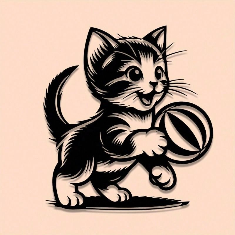 Metal Penguin Wall Art Geometric Vintage Decor Living Room