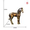 Miniature Figurine di Cavallo con Coda Lunga in Ottone Antico Ornamento Feng Shui Animale dello Zodiaco in Rame Mini Artigianato da Scrivania Decorazione per la Casa