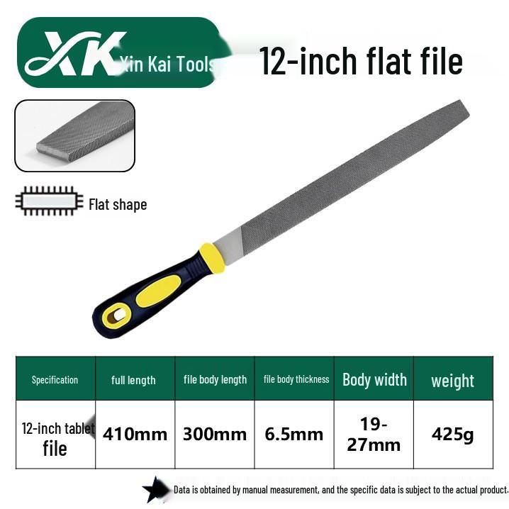 Steel Grinder File - Flat & Triangular Medium-Tooth Wear-Resistant Metal File