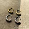 Gold Retro Temperament Stud Earrings for Women - 2024 Spring/Summer Trendy Light Luxury Niche Design