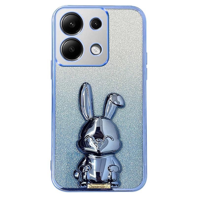 For Xiaomi Redmi Note 13 Pro 4G/Poco M6 Pro 4G Case PC+TPU Phone Cover Glitter Cartoon Rabbit