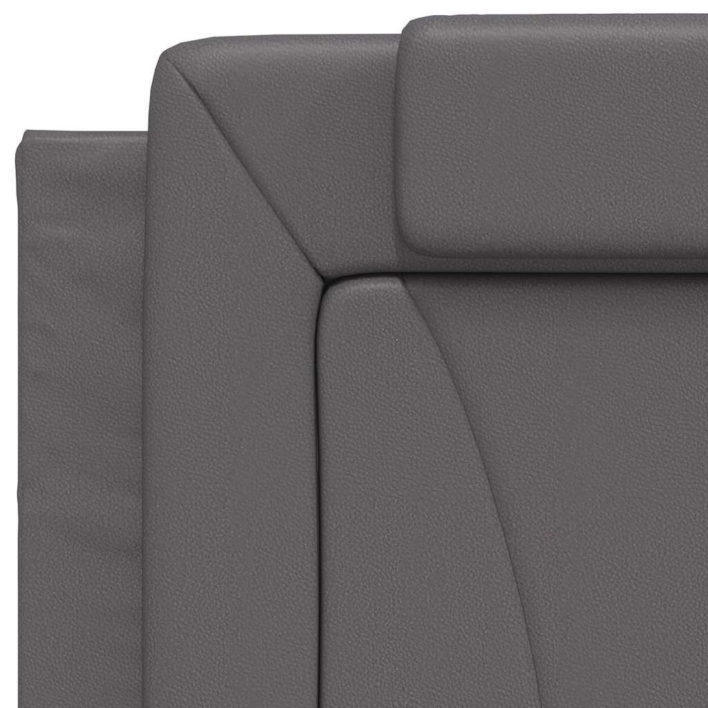 Viana  Bed Frame without Mattress Gray 80 x 200 cm Faux Leather