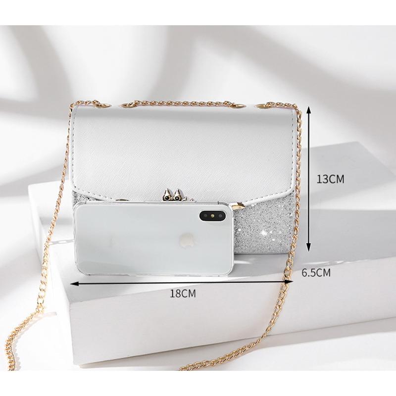 Bag New Women's Bag Autumn and Winter Messenger Bag High-end Trendy Niche Design Leather Chain Small Square Bag