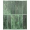 Rectangular Tile 10 pcs Dark Green 29 x 23 x 0.08 cm