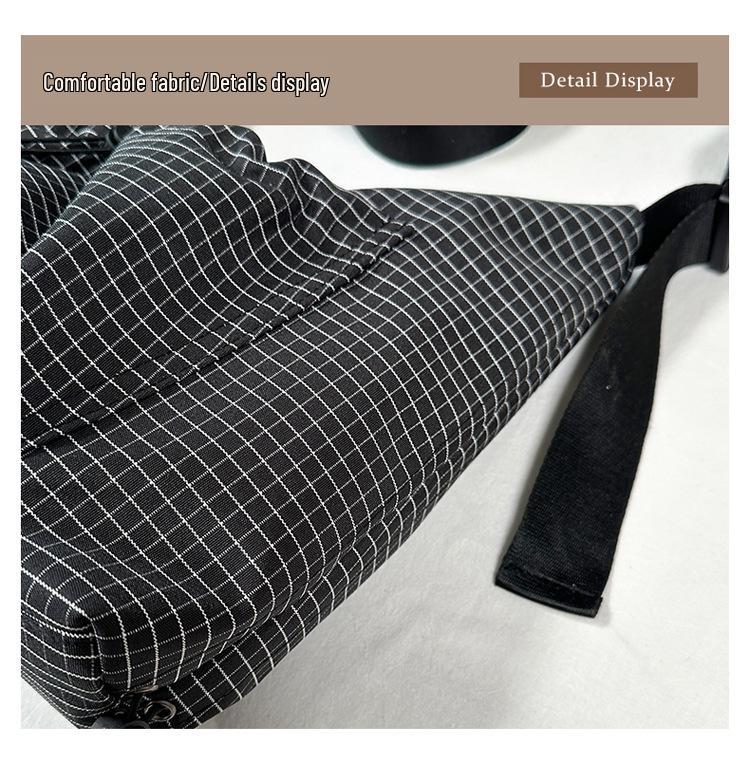 Korean Style Plaid Dumpling Bag: Women's 2026 Versatile Drawstring Crossbody