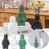 1pcs Nordic Style Resin Robot Vase Creativity Home Interior Office Desk Cupboard Living Room Tv Cabinet Insert A Vase Decoration
