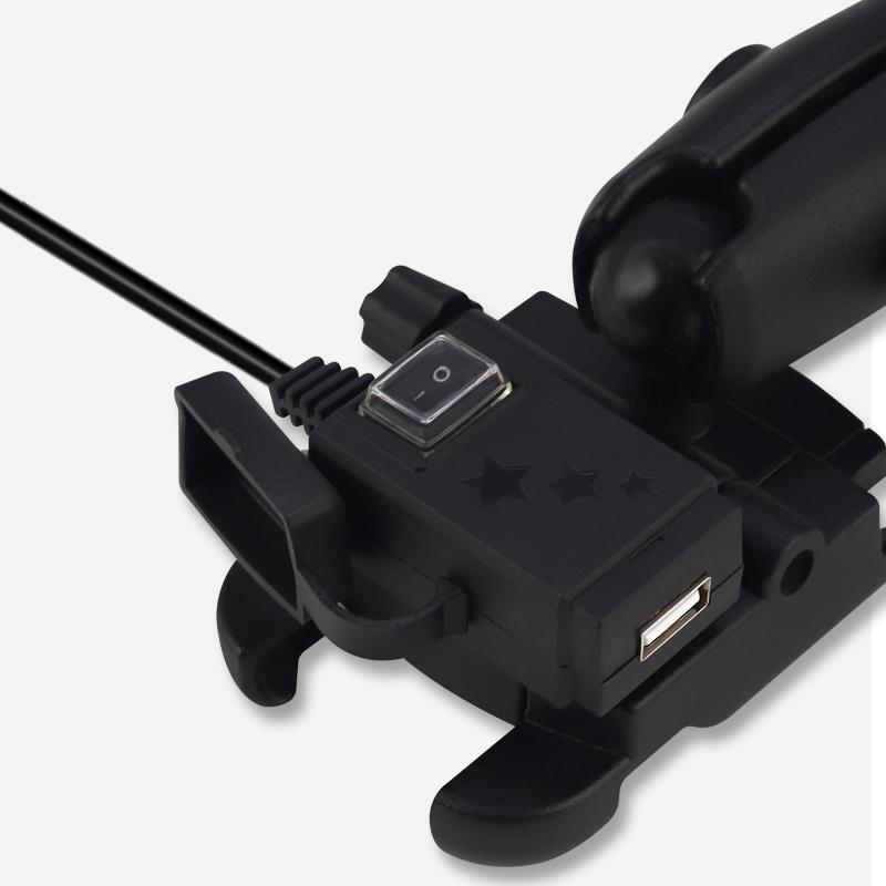 Aluminum Alloy Waterproof USB Charger Mobile Phone Holder Bike Cell Phone Mount Motorcycle Phone Charger Holder