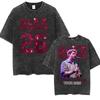 Alex Warren Moon Kunstwerk Musiktour 2026 Vintage Washed T-Shirt Herren Damen Mode Punk Hip Hop T-Shirts Sommer Oberteile Lockeres T-Shirt