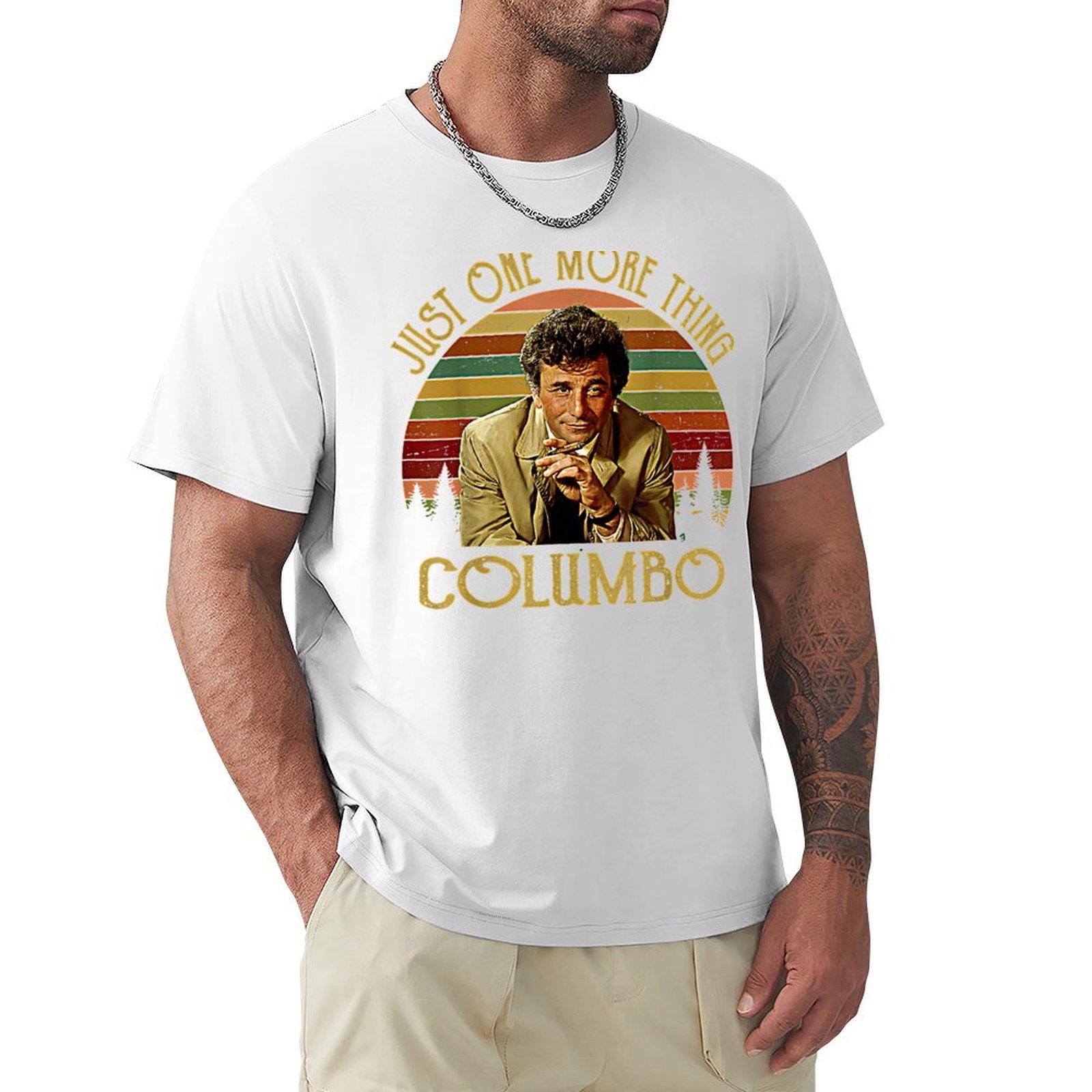 Just One More Thing Columbo Tshirt Gym Wear Breathable Short Sleeve Tee S