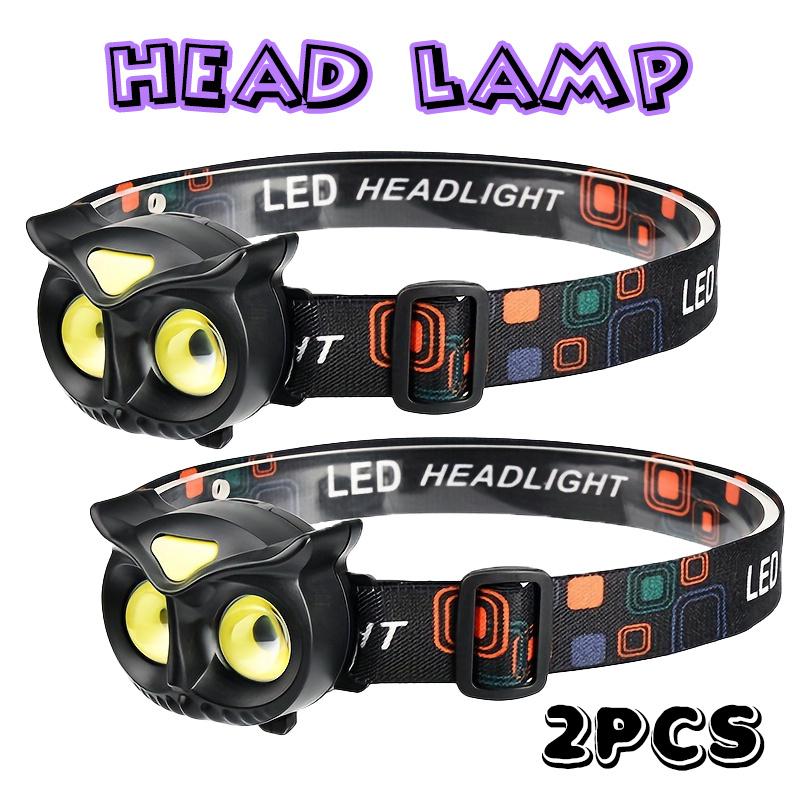 LED Owl Headlight Ultra Light and Bright Four Mode Dry Battery/rechargeable, Bright Adventure Light, Outdoor Camping, Hiking, Fishing, Emergency