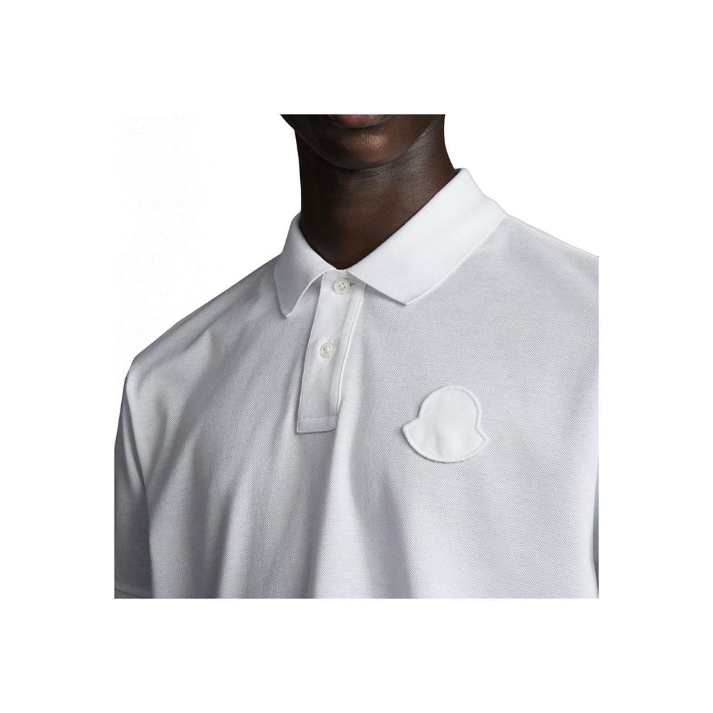 Moncler Monochrome Cotton Short Sleeve Polo Shirt Men tops H10918A0002084673001