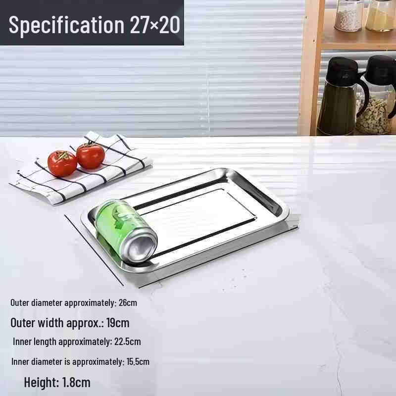 OEING Multi-purpose Rectangular Stainless Steel Tray