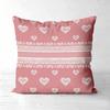 Valentine'S Day Pink Heart Throw Pillow Covers Pattern Cushion Cover Suitable For Sofa Bedroom Car Pillow Cover