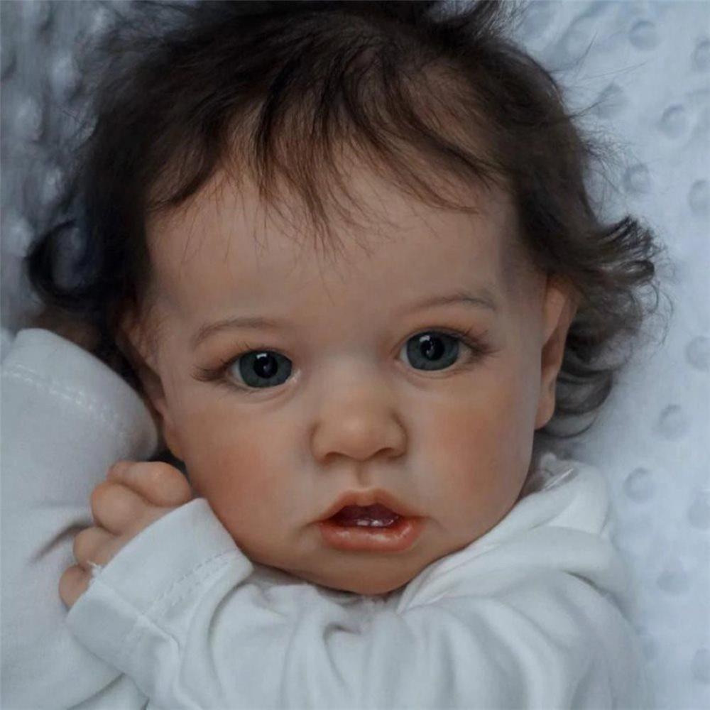 55 cm Vaskbar naturtro Myk Håndmalt Simulering Baby Reborn Dukke Barn Følger med Lek Dukke