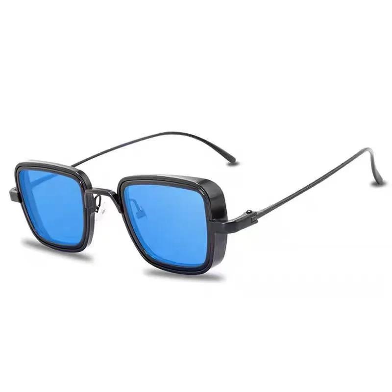 New High-Quality Metal Frame Punk Sun Glasses Retro Rectangle Sunglasses For Women Men Vintage Travel Shades Uv400 Eyewear