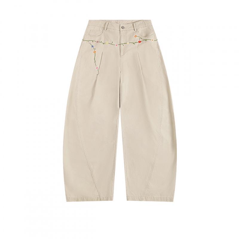 

Army Green Low-Rise Casual Cargo Pants - Retro Slimming Curved Leg, New Autumn Style 2XL хакі