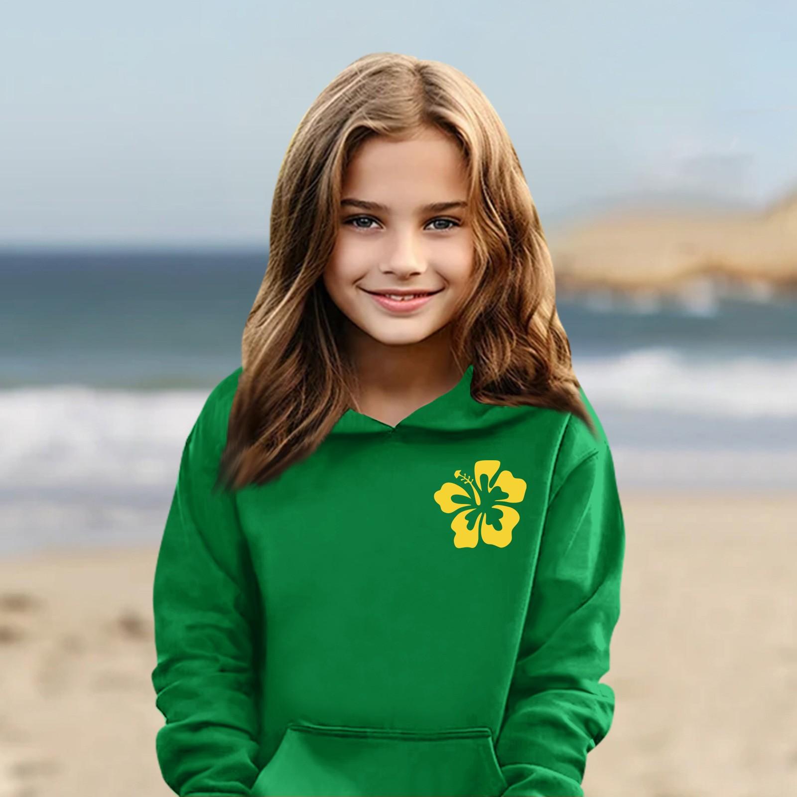 

Детские модные повседневные универсальные повседневные толстовки с круглым вырезом для мальчиков и девочек, повседневные лоскутные топы с длинными рукавами, свитшоты 150 зелёный