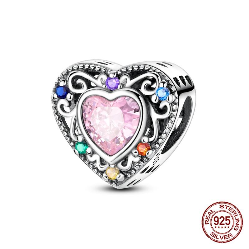 Original 100% 925 Silver Fire Dragon Beads Our Lady Of Cross Charms Fit 925 Bracelet DIY Jewelry Making Women's Gift