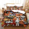 Cartoon Style Hip-hop Doodle 3D Printed Duvet Style Pillowcase Bedding Set Teenager Bedroom Decor Bed Set