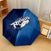Leeds Rhinos Print Auto 8?Ribs Folding Umbrella Wind Resistant Lightweight Automatic Umbrella For Daily Travel