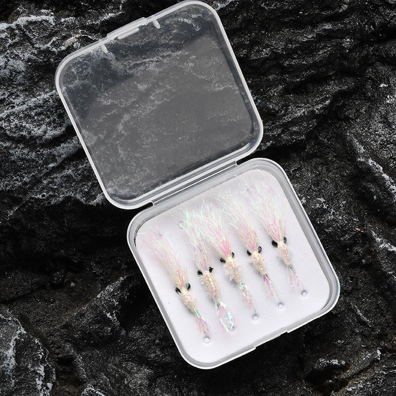 Ice Silk Shrimp Hook Fly Fishing Lure Set for Bass, Mackerel, and Aspius