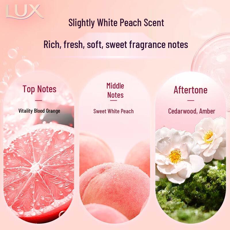 Lux Tipsy White Peach Bubble Body Wash