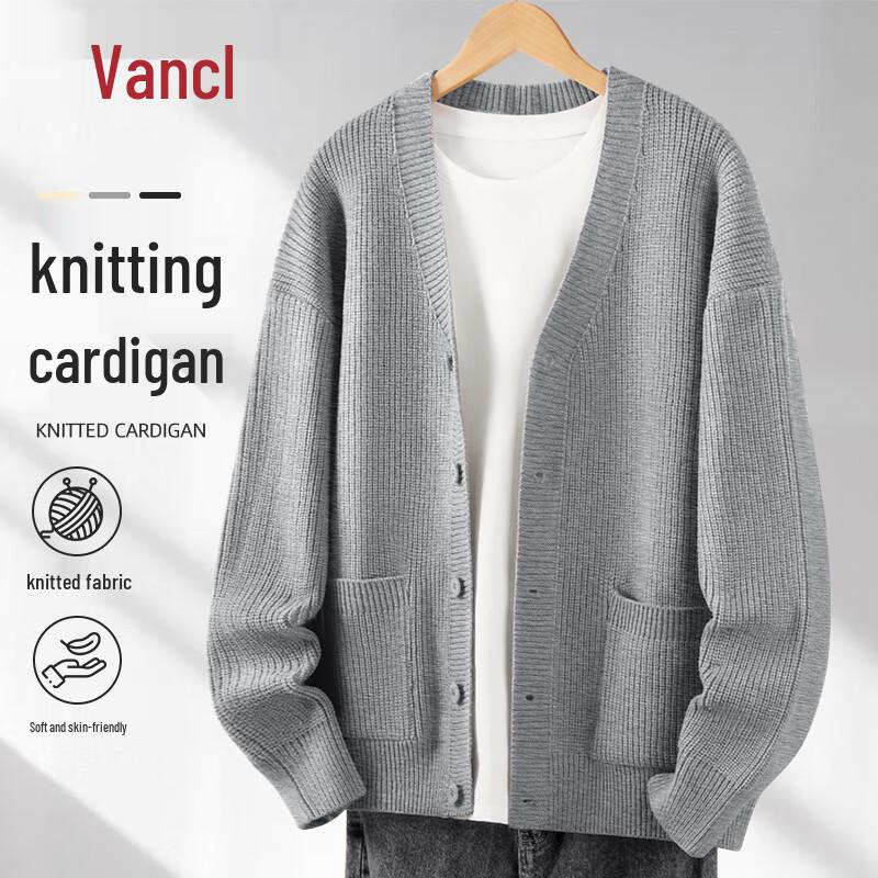 VANCL Men's V-Neck Knit Cardigan