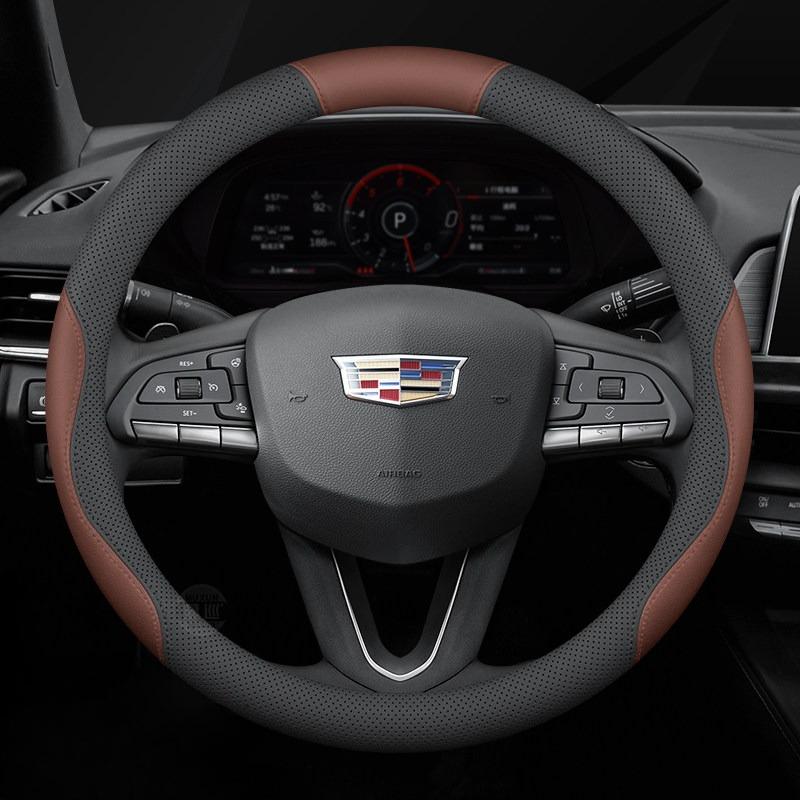 2026 For CADILLAC Car Steering Wheel Cover PU Leather No Bulk Premium Fit CT4 CT5 CT6 XT4 XT5 XT6 LYRIQ Accessories