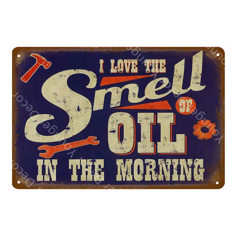 Motor Oil Mobiloil Metal Signs Gasoline Wall Plate Metal Vintage Garage Decor Bar Pub Man Cave Decorative Metal Plaque YA015