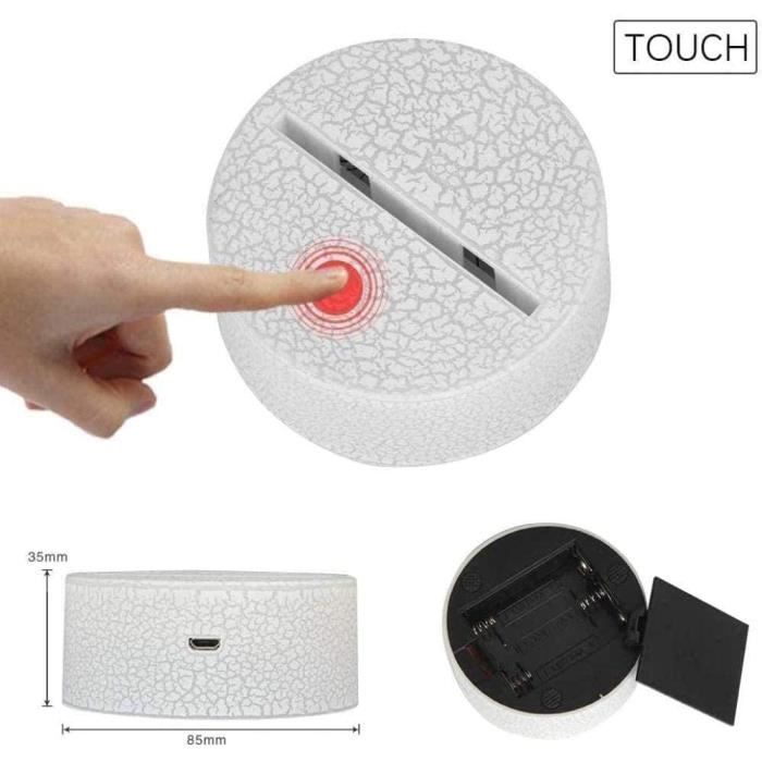 Lamp Night Light 3D - LED - 16 Colors - Dimmable - Decorative - For Children