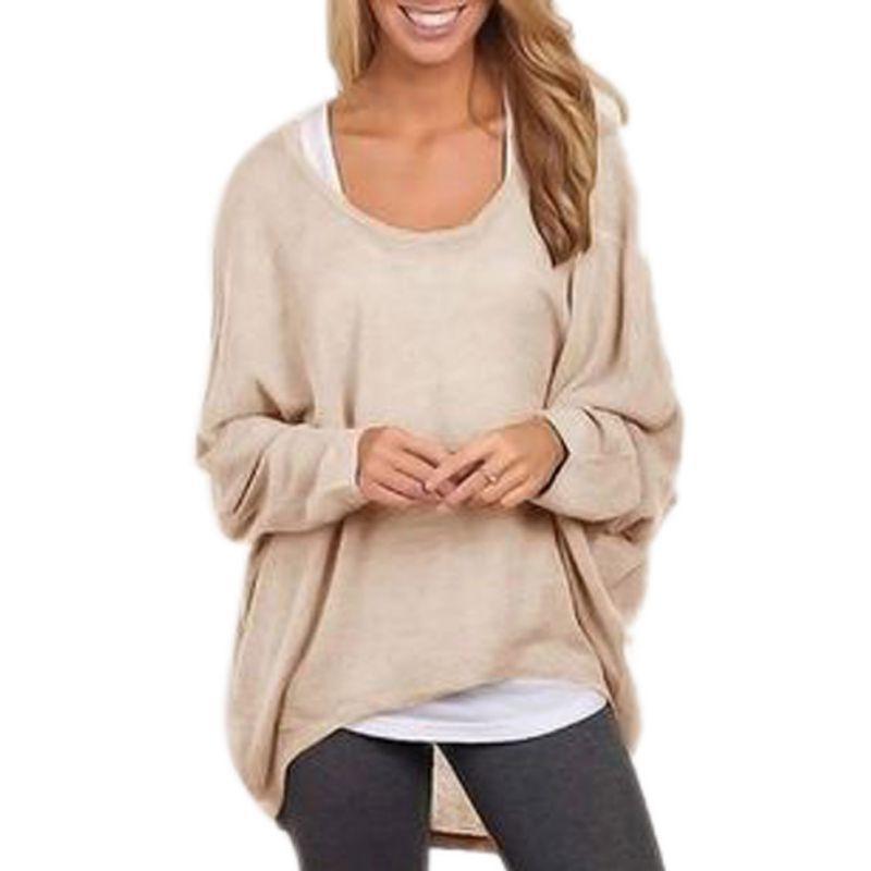 Autumn And Winter Women's Long-sleeved Casual Loose Multi-color T-shirt