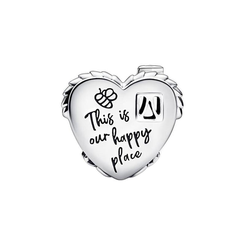 Pandora Happy Heart Heart Shaped House Charm Women's Silver 792249C00