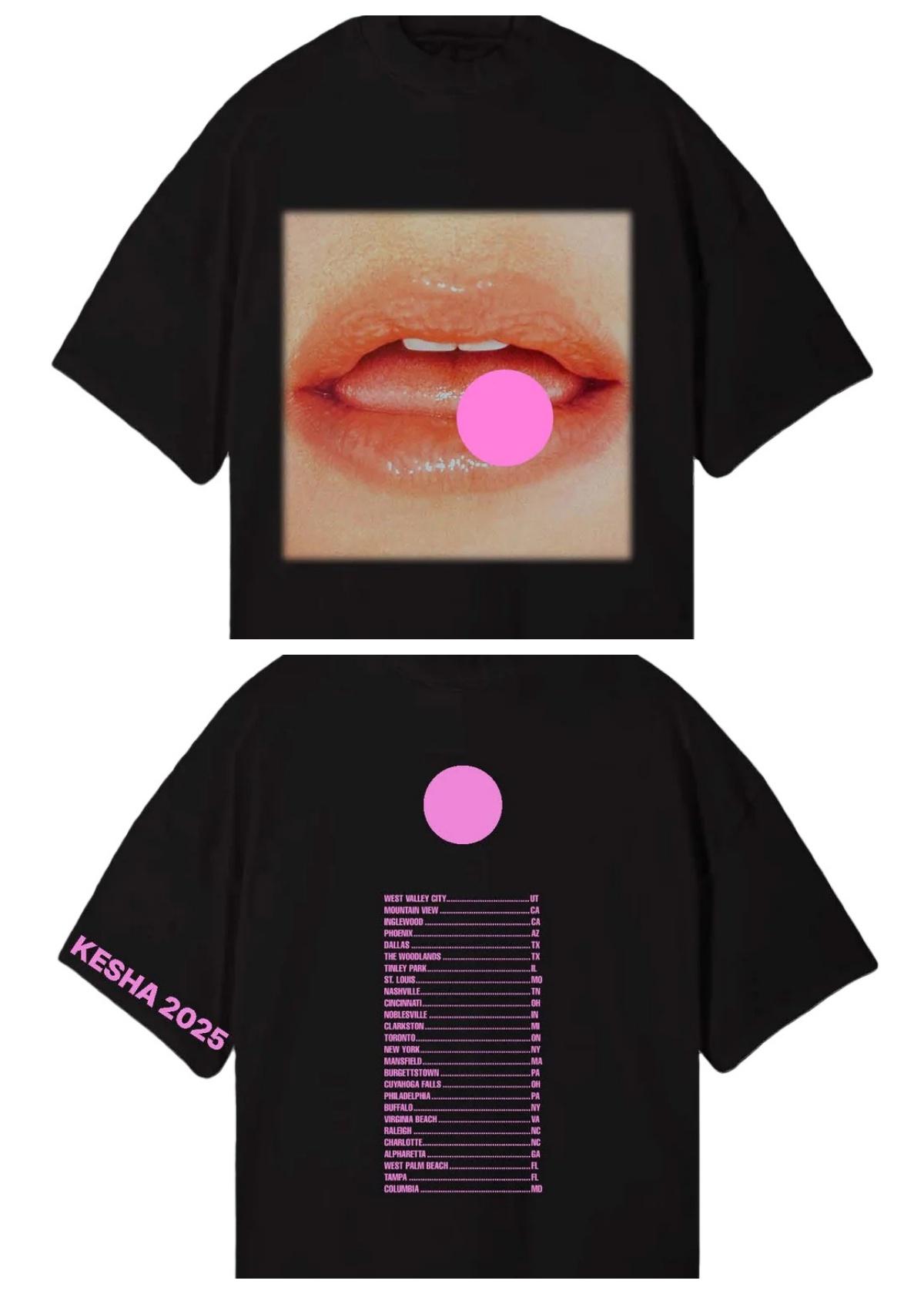 

Singer Kesha boy Crazy Tits Out Tour Print Tshirts Unisex Women Short Sleeve Cotton Tshirt Fashion Loose Hip Hop Unisex T Shirt S