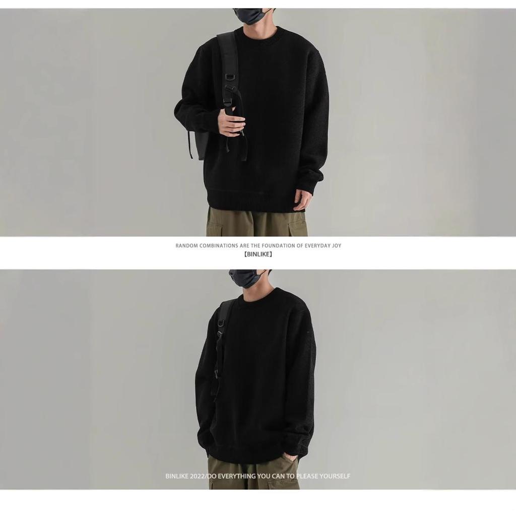 Herren-Strickpullover mit schmaler Passform und Rundhalsausschnitt – Herbst-/Winterkollektion 2024