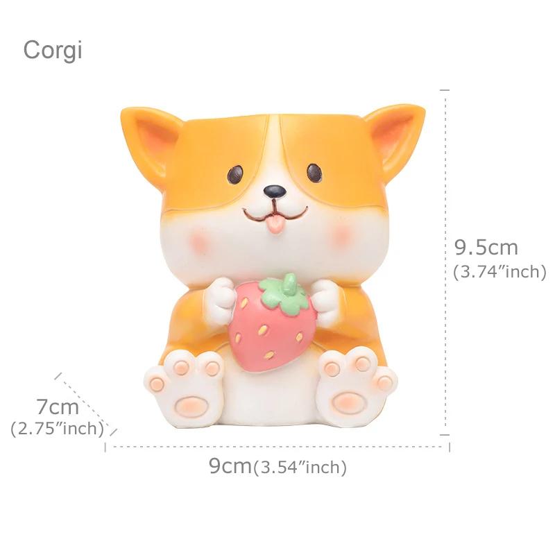 

Cute Animal Planter for Succulents Plants, Resin Flower Pots Multifunctional Container Pencil Holder, for Home Office Decoration
