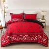 Comforter Paisley Mandala 3D Print Black Red Bohemian Style Double For Adults Queen King Size Bedding Set With