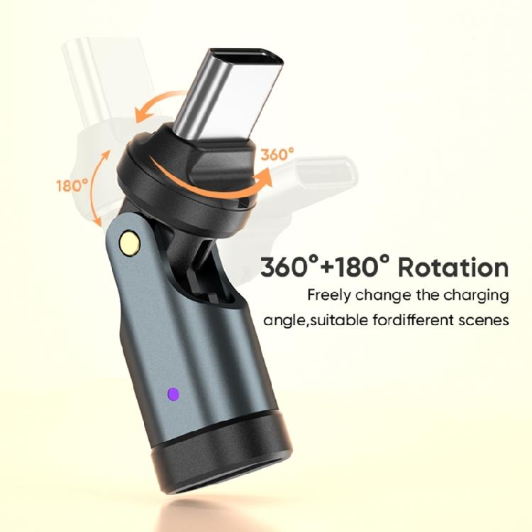 Space Optimized USB C Adapter 540°Adjustable Angle 240W Fast Charging 480Mbps Data Transfer Type C Extender Converters