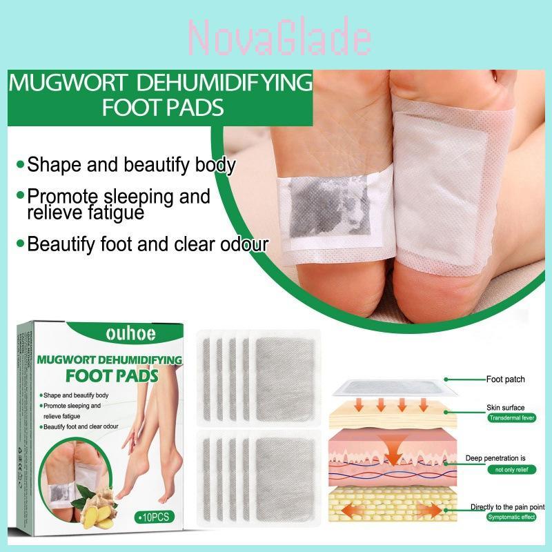 Ouhoe Ginger And Mugwort Essence Moisturizing Foot Patch For Relaxing Body Care And Soothing Massage