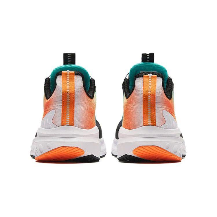 Anta Kids Hailang Lite Non-Slip Shock Absorbing Low-Top Running Shoes Kids Running Shoes Black Orange White 312425506-2