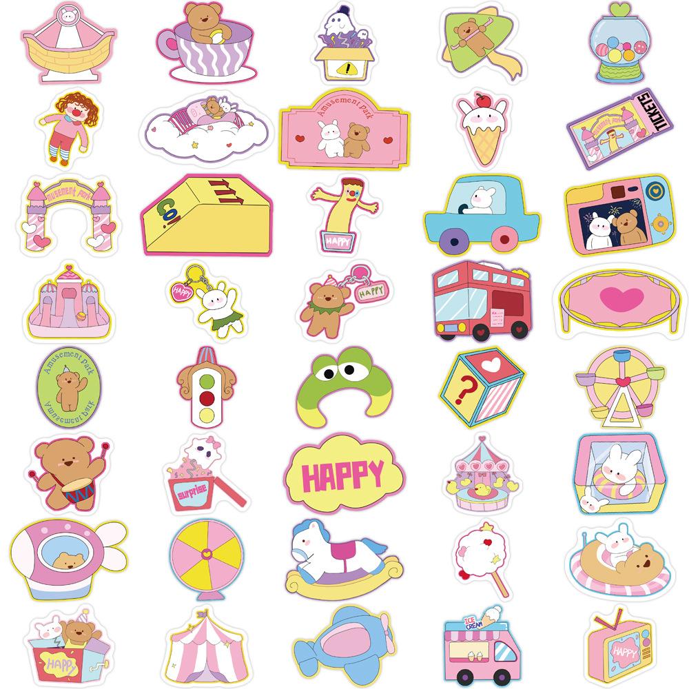 80 Cartoon Dreamy Amusement Park Graffiti Stickers Decorate Guitar Notebook Suitcase DIY Waterproof