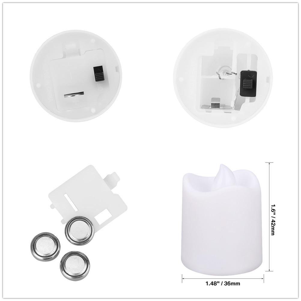 24/48 Pack Flameless Votive Candles Electric Battery Operated LED Tea Lights Fake Candle Warm White for Wedding Table Christmas