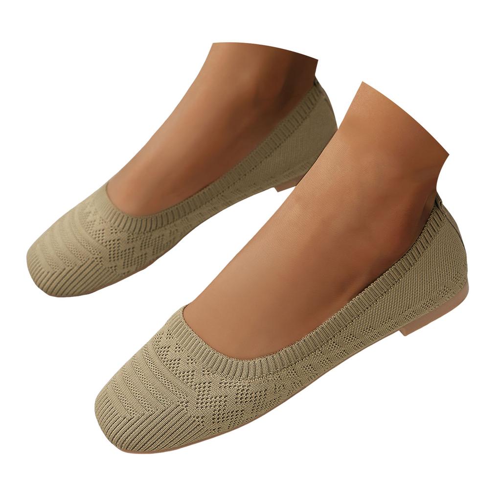 Women Flat Shoes Slip Comfortable Walking Ballerina Shoes Cute Ballet Ladies Portable Low Womens Tennis Shoes for Flat Feet