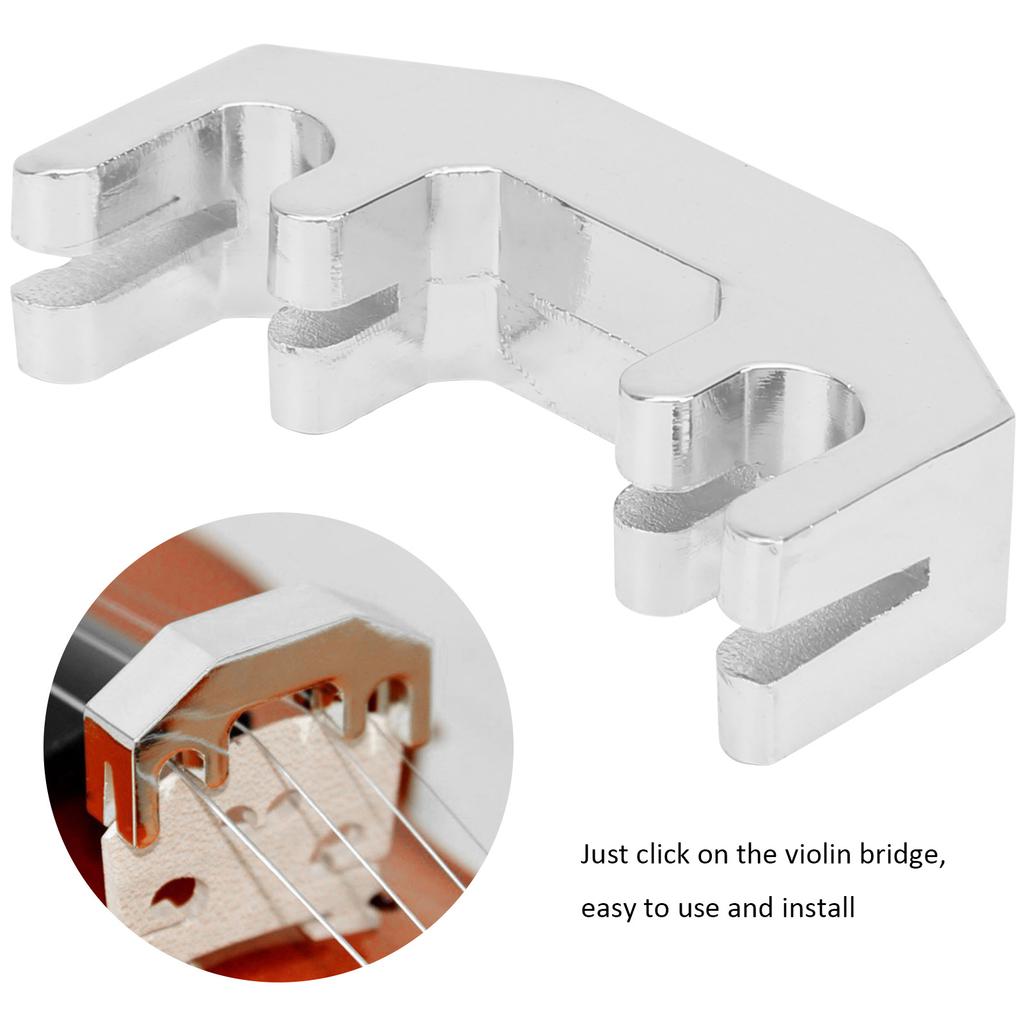 Violin Silencer Aluminum Alloy     String Auxiliary Instrument for 1/2 3/4 4/4 Violin