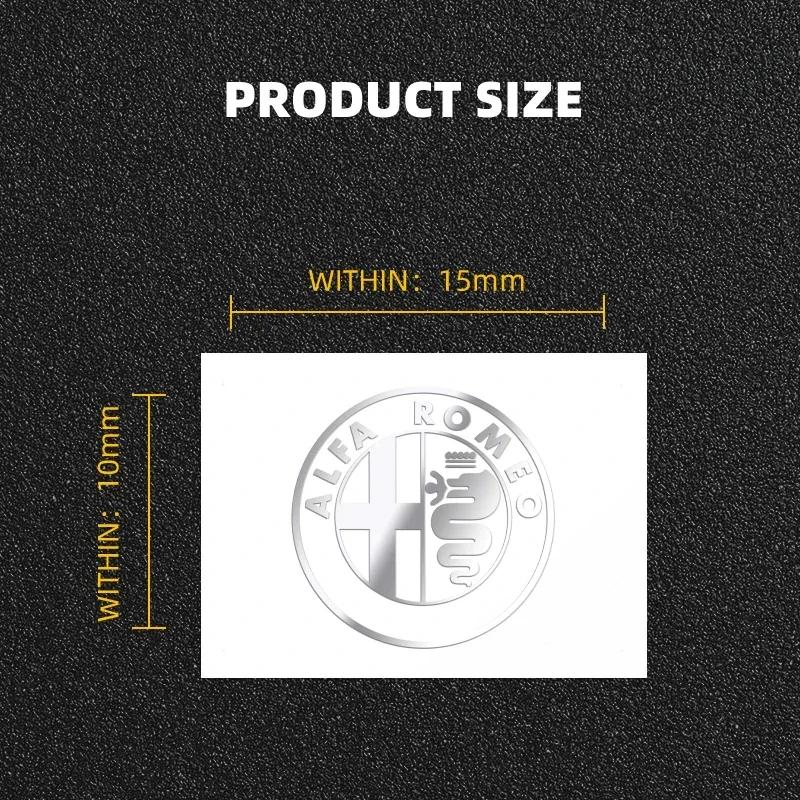 2/5/10pcs Car Logo 3D Metal Stickers Decorative Accessories For Alfa Romeo 159 Giulietta Giulia 147 Mito 156 Stelvio Volante
