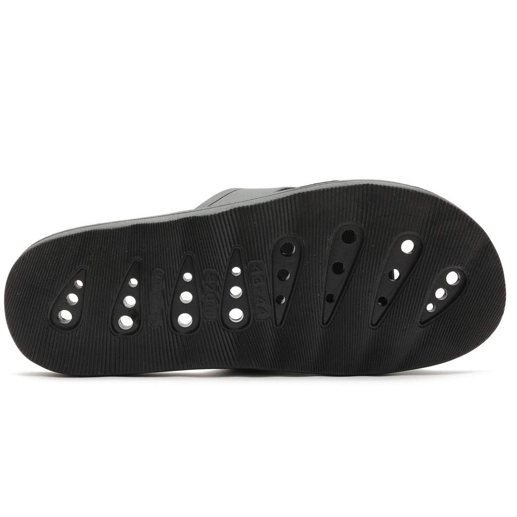 KOCOTA Balcony Sandals with Perforated Bath Size L Shrink-Resistant Soles, Water-Resistant Slippers, Slippers, Unisex, Black,