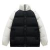 Men's Winter Couple Stand-up Collar Thickened Warm Color-blocking Cotton Jacket Plus-size Bread Jacket Trendy Padded Clothes